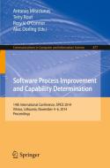 Software Process Improvement and Capability Determination edito da Springer International Publishing