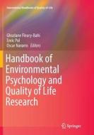 Handbook of Environmental Psychology and Quality of Life Research edito da Springer International Publishing