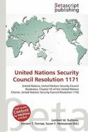 United Nations Security Council Resolution 1171 edito da Betascript Publishing