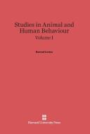 Studies in Animal and Human Behaviour, Volume I di Konrad Lorenz edito da Harvard University Press