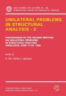 Unilateral Problems in Structural Analysis - 2 edito da Springer Vienna