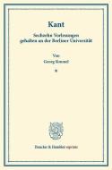 Vorlesung über Kant di Georg Simmel edito da Duncker & Humblot