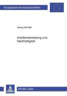 Kreditentscheidung und Nachhaltigkeit di Georg Michalik edito da Lang, Peter GmbH