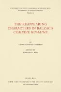 The Reappearing Characters in Balzac's Comédie Humaine di Arthur Graves Canfield edito da Longleaf Services behalf of UNC - OSPS
