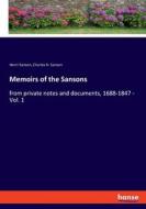 Memoirs of the Sansons di Henri Sanson, Charles H. Sanson edito da hansebooks