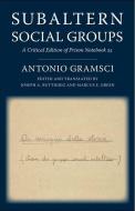 Subaltern Social Groups: A Critical Edition of Prison Notebook 25 di Antonio Gramsci edito da COLUMBIA UNIV PR