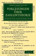 Vorlesungen Uber Zahlentheorie di Peter Gustav Lejeune Dirichlet edito da Cambridge University Press