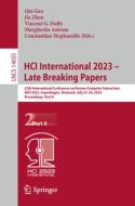 HCI International 2023 ¿ Late Breaking Papers edito da Springer Nature Switzerland