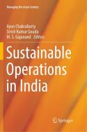 Sustainable Operations in India edito da Springer Singapore