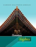 Elementary Algebra (Sve) Value Pack (Includes Algebra Review Study & Math Study Skills) di Tom Carson, Ellyn Gillespie, Bill E. Jordan edito da Addison Wesley Longman