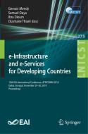 e-Infrastructure and e-Services for Developing Countries edito da Springer-Verlag GmbH