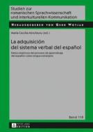 La adquisición del sistema verbal del español edito da Lang, Peter GmbH