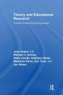 Theory and Educational Research di Jean (CUNY Graduate Center Anyon edito da Taylor & Francis Ltd
