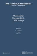 Materials For Magneto-optic Data Storage: Volume 150 edito da Cambridge University Press