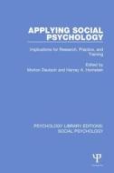 Applying Social Psychology edito da Taylor & Francis Ltd