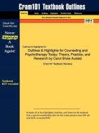 Outlines & Highlights For Counseling And Psychotherapy Today di Cram101 Textbook Reviews edito da Aipi