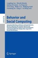 Behavior and Social Computing edito da Springer-Verlag GmbH