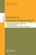 Advances In Enterprise Engineering Iv edito da Springer-verlag Berlin And Heidelberg Gmbh & Co. Kg