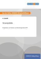 Steuerpolitik di A. Kaindl edito da GBI-Genios Verlag