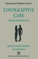 Contraceptive Care di Heather Montford edito da Springer