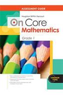 Houghton Mifflin Harcourt Mathematics on Core: Assessment Guide Grade 1 edito da HOUGHTON MIFFLIN