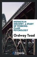 Instincts in Industry, a Study of Working-Class Psychology di Ordway Tead edito da LIGHTNING SOURCE INC