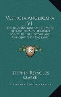 Vestigia Anglicana V1: Or, Illustrations of the More Interesting and Debatable Points in the History and Antiquities of England di Stephen Reynolds Clarke edito da Kessinger Publishing