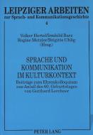 Sprache und Kommunikation im Kulturkontext edito da Lang, Peter GmbH