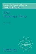 ZZ/2 - Homotopy Theory di M. C. Crabb edito da Cambridge University Press
