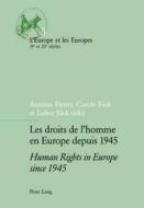 Les droits de l'homme en Europe depuis 1945- Human Rights in Europe since 1945 edito da Lang, Peter