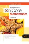 Houghton Mifflin Harcourt Mathematics on Core: Assessment Guide Grade 5 edito da HOUGHTON MIFFLIN