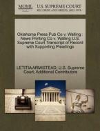 Oklahoma Press Pub Co V. Walling di Letitia Armistead, Additional Contributors edito da Gale Ecco, U.s. Supreme Court Records