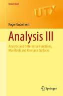 Analysis III di Roger Godement edito da Springer-Verlag GmbH