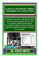 ALPHA GX7 PRE-WORKOUT POWDER S di Ehud Smith edito da INDEPENDENTLY PUBLISHED