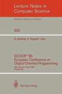 ECOOP '88 European Conference on Object-Oriented Programming di Kristen Nygaard edito da Springer Berlin Heidelberg