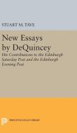 New Essays by De Quincey di Stuart M. Tave edito da Princeton University Press