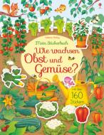 Mein Stickerbuch: Wie wachsen Obst und Gemüse? di Hannah Watson edito da Usborne Verlag
