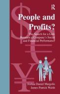 People And Profits? di Joshua Daniel Margolis, James P. Walsh edito da Taylor & Francis Ltd