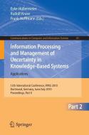 Înformation Processing and Management of Uncertainty in Knowledge--Based Systems edito da Springer-Verlag GmbH