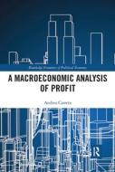 A Macroeconomic Analysis Of Profit di Andrea Carrera edito da Taylor & Francis Ltd