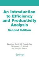 An Introduction to Efficiency and Productivity Analysis di Tim Coelli, D. S. Prasada Rao, George E. Battese edito da Kluwer Academic Publishers