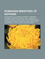Romanian Ministers Of Defense: Ion Anton di Books Llc edito da Books LLC, Wiki Series