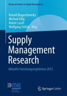 Supply Management Research edito da Gabler, Betriebswirt.-Vlg