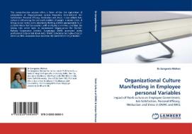 Organizational Culture Manifesting in Employee personal Variables di Dr. Sangeeta Mohan edito da LAP Lambert Acad. Publ.
