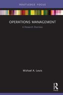 Operations Management di Michael A. Lewis edito da Taylor & Francis Ltd