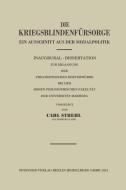 Die Kriegsblindenfürsorge di Carl Strehl edito da Springer Berlin Heidelberg