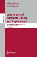 Language and Automata Theory and Applications edito da Springer Berlin Heidelberg