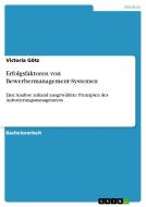 Erfolgsfaktoren von Bewerbermanagement-Systemen di Victoria Götz edito da GRIN Publishing