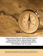 Abhandlungen Der K Niglich Preussischen edito da Nabu Press