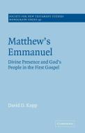 Matthew's Emmanuel di David D. Kupp edito da Cambridge University Press